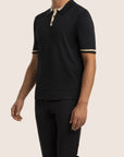 Polo Contrast Piqué Black