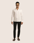 Slim Fit Linen Shirt White