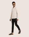 Slim Fit Linen Shirt White