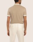 Polo Contrast Piqué Beige