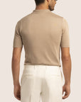 Extra fine knitted Polo Beige