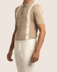 Extra fine knitted Polo Beige