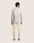 Slim Fit Linen Shirt Ice Blue