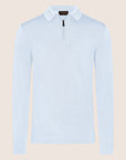 Dry Tech Polo Zip Light Blue