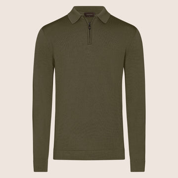 Dry Tech Polo Zip Army Green