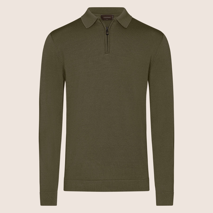 Dry Tech Polo Zip Army Green