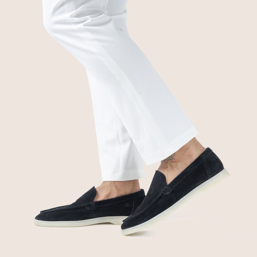 Suède Loafers Zwart