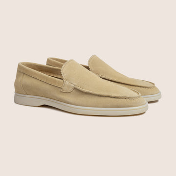 Suède Loafers Zandkleur