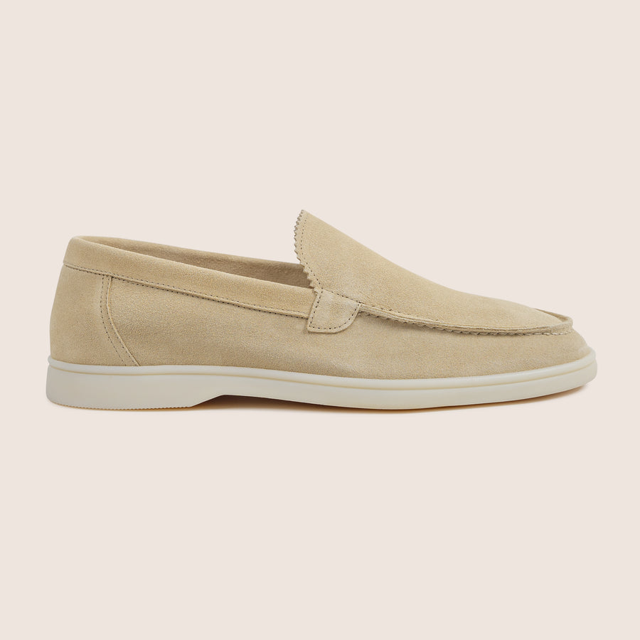 Suède Loafers Zandkleur