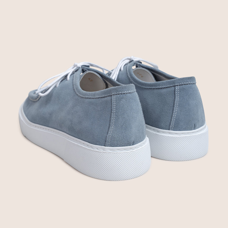 Derby Schoenen Suede Sky Blauw