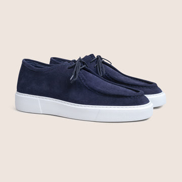 Derby Shoes Suede Navy