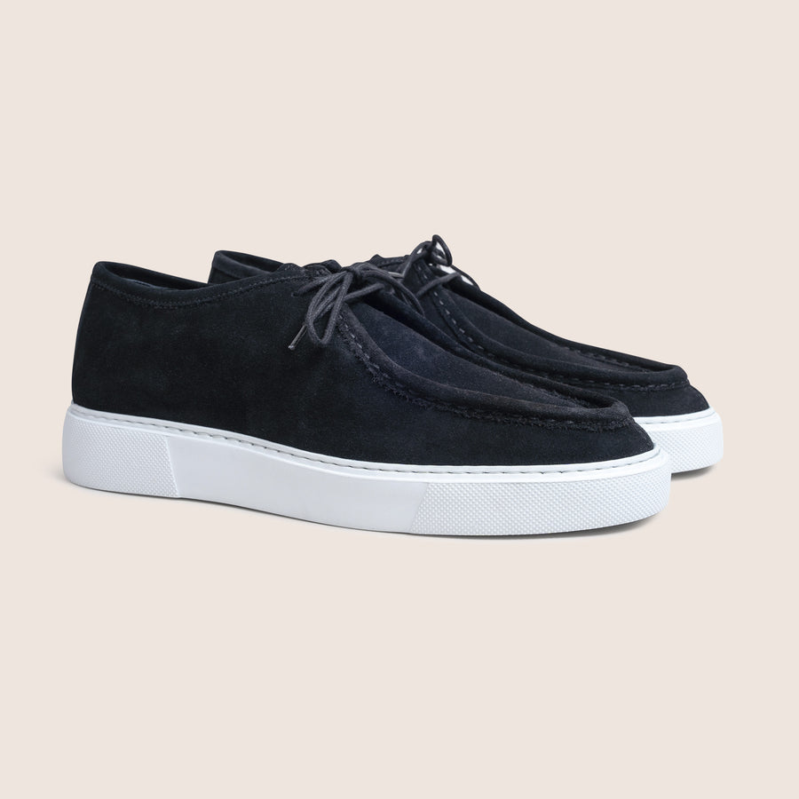 Derby Shoes Suede Black