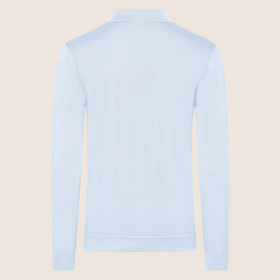 Dry Tech Polo Zip Light Blue